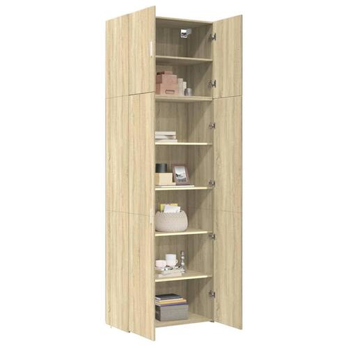Skab 80x42,5x249 cm konstrueret træ sonoma-eg