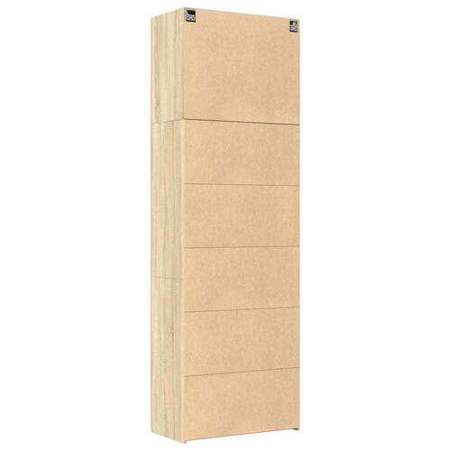 Skab 80x42,5x249 cm konstrueret træ sonoma-eg