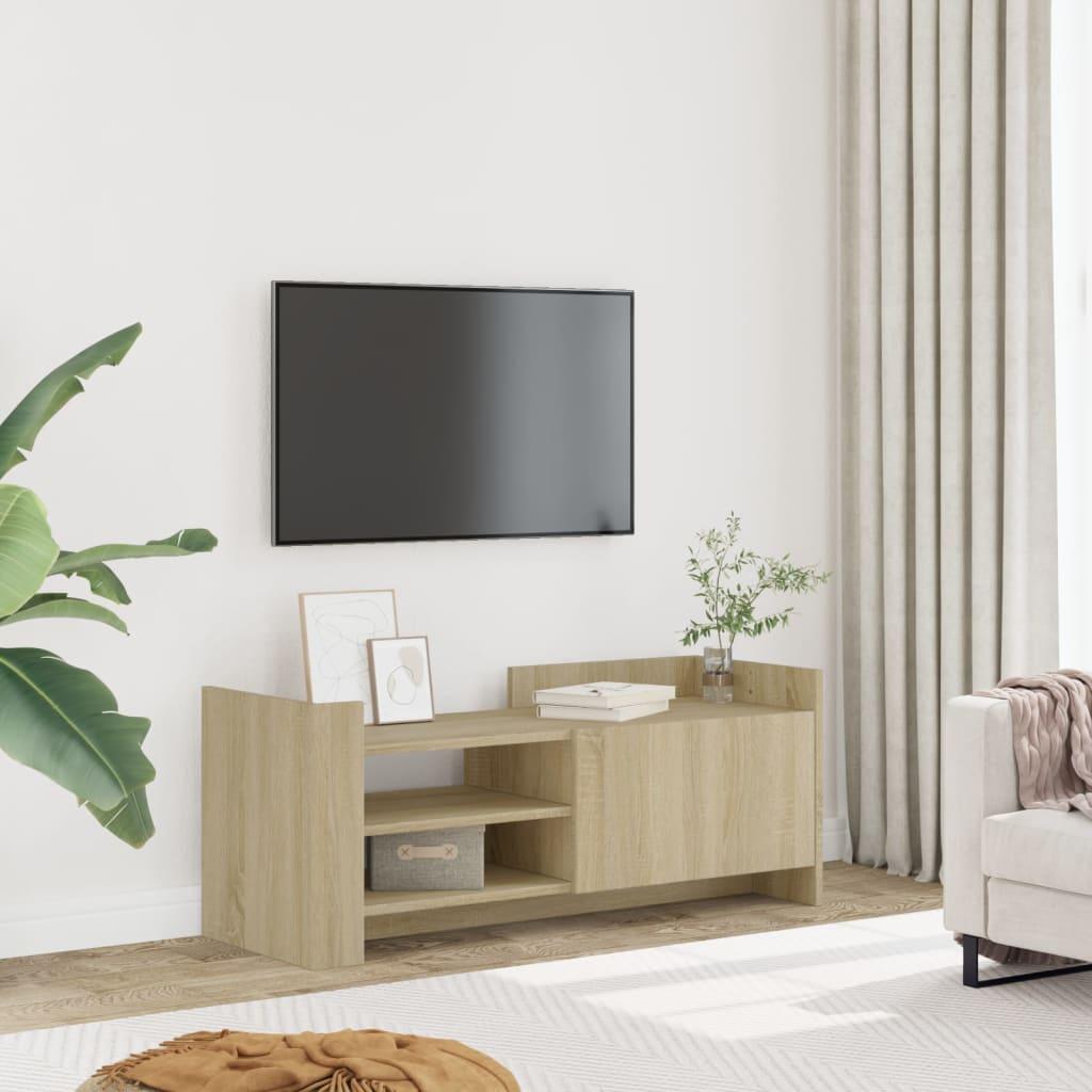 Tv-bord 100x35x40 cm konstrueret træ sonoma-eg