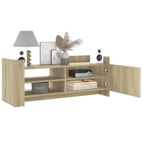 Tv-bord 100x35x40 cm konstrueret træ sonoma-eg