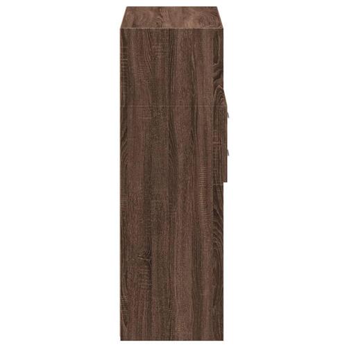 Reol 80x42,5x124 cm konstrueret træ brun egetræsfarve