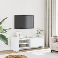 Tv-bord 100x35x40 cm konstrueret træ hvid