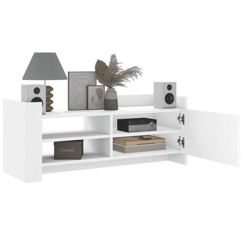 Tv-bord 100x35x40 cm konstrueret træ hvid