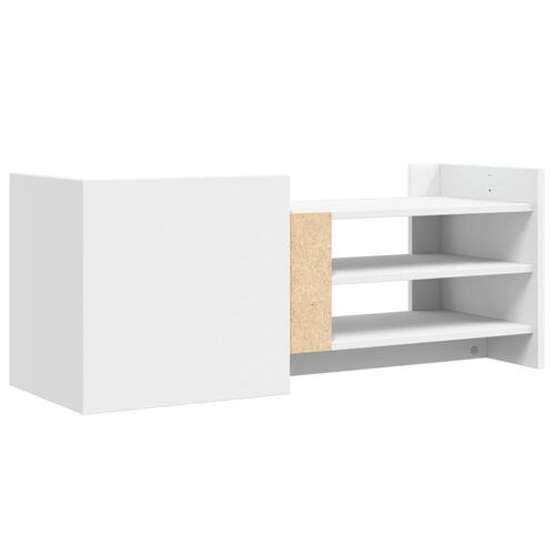 Tv-bord 100x35x40 cm konstrueret træ hvid