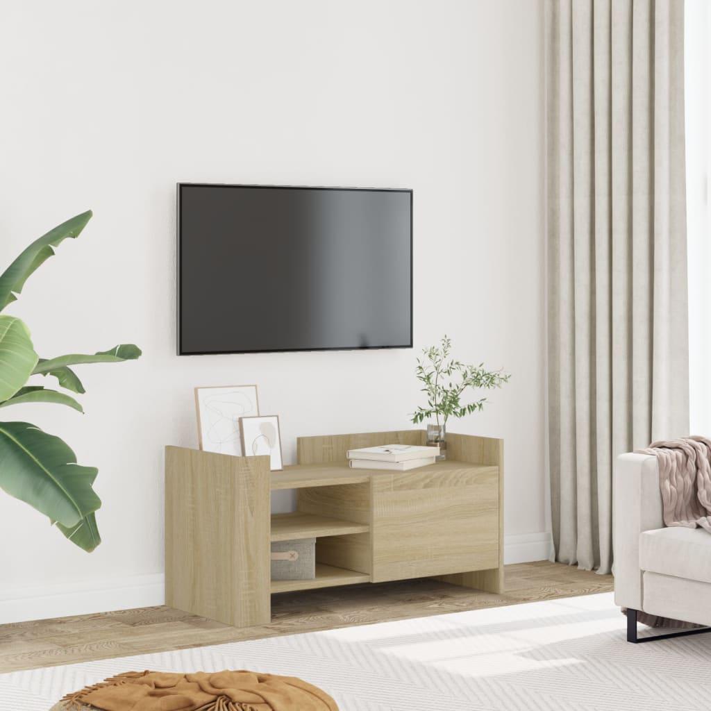 Tv-bord 80x35x40 cm konstrueret træ sonoma-eg