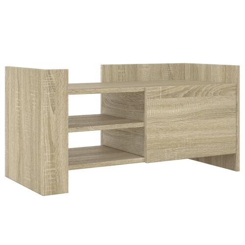 Tv-bord 80x35x40 cm konstrueret træ sonoma-eg
