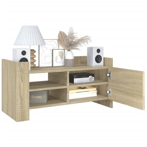 Tv-bord 80x35x40 cm konstrueret træ sonoma-eg