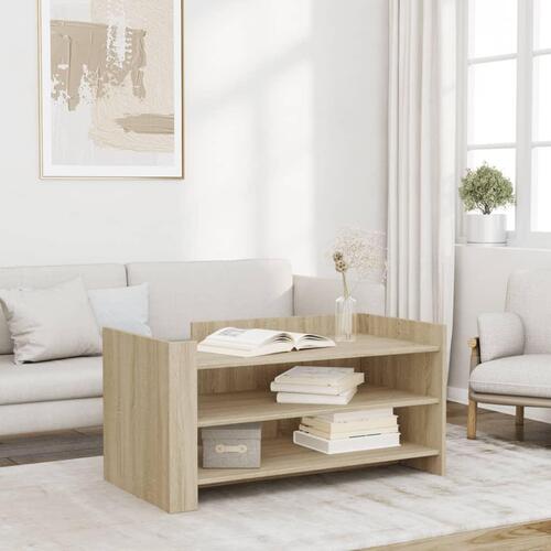 Sofabord 100x50x50 cm konstrueret træ sonoma-eg