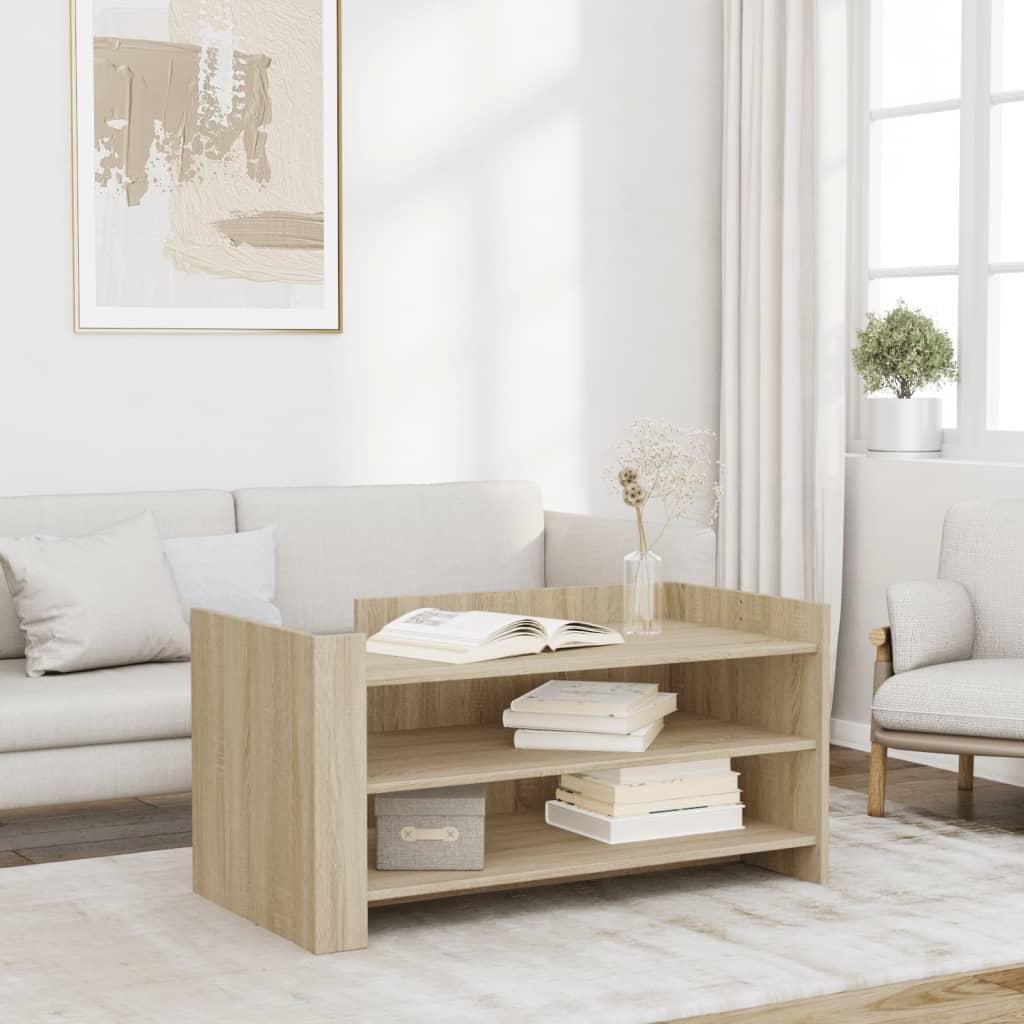 Sofabord 100x50x50 cm konstrueret træ sonoma-eg