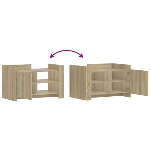 Sofabord 80x50x50 cm konstrueret træ sonoma-eg