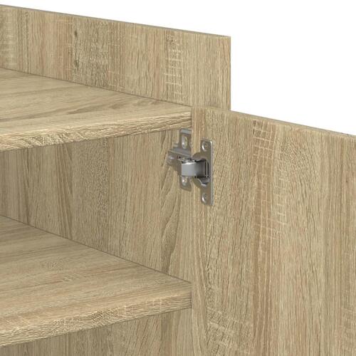 Sofabord 80x50x50 cm konstrueret træ sonoma-eg