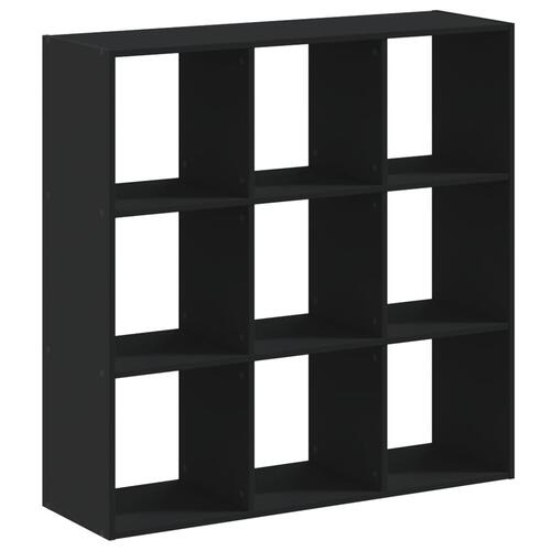 Bogreol 102x32x102 cm konstrueret træ sort