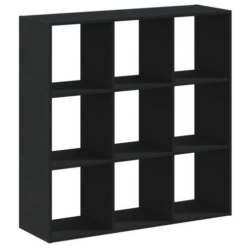 Bogreol 102x32x102 cm konstrueret træ sort