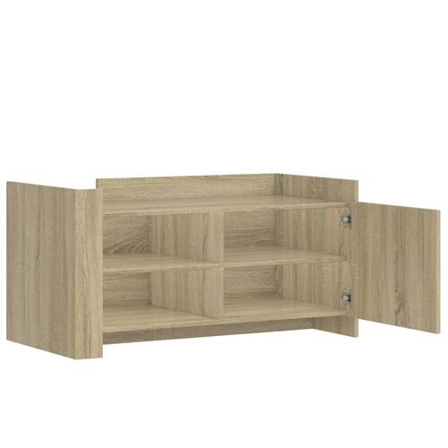 Sofabord 100x50x50 cm konstrueret træ sonoma-eg