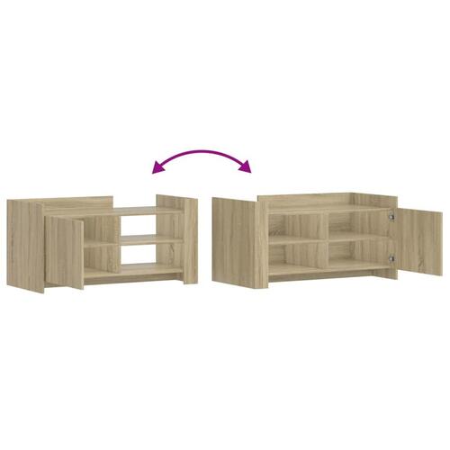 Sofabord 100x50x50 cm konstrueret træ sonoma-eg