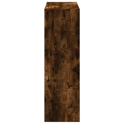 Bogreol 102x32x102 cm konstrueret træ røget egetræsfarve