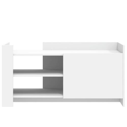Sofabord 100x50x50 cm konstrueret træ hvid