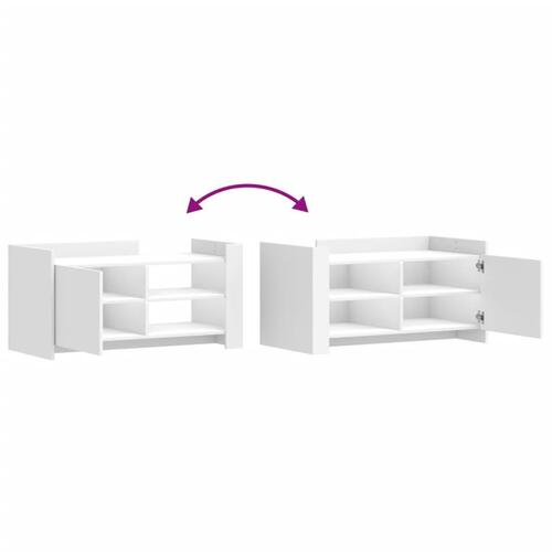 Sofabord 100x50x50 cm konstrueret træ hvid