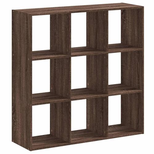 Bogreol 102x32x102 cm konstrueret træ brun egetræsfarve