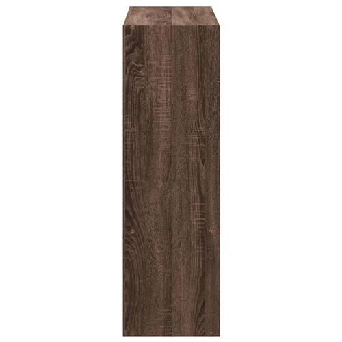 Bogreol 102x32x102 cm konstrueret træ brun egetræsfarve