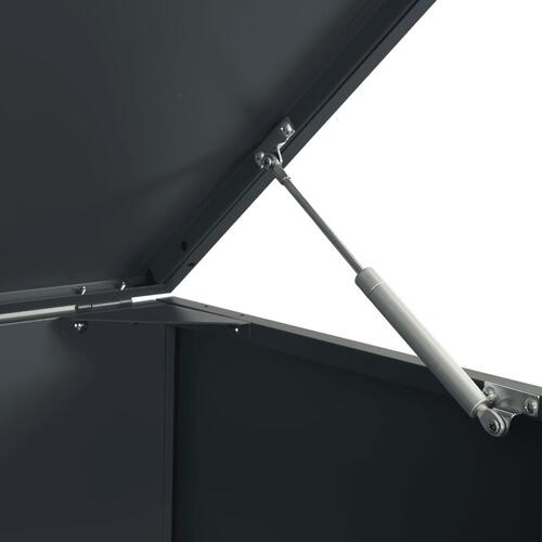 Skraldespandsskjuler 138x79x117 cm 2 rum stål antracit