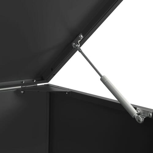 Skraldespandsskjuler 345x79x117 cm 5 rum stål sort