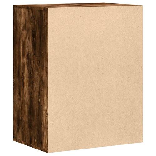 Kommode til hjørne 60x41x76 cm konstrueret træ røget egetræ