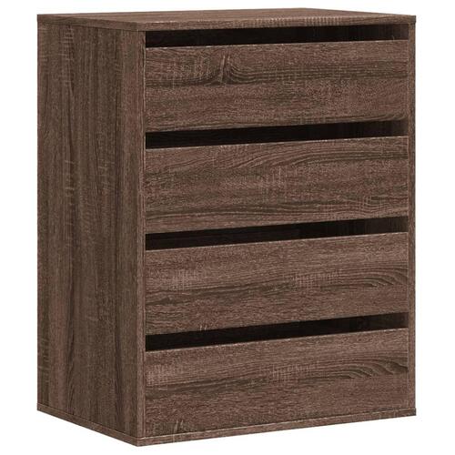 Kommode til hjørne 60x41x76cm konstrueret træ brun egetræsfarve