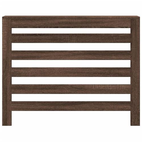 Radiatorskjuler 104x20x82 cm konstrueret træ brun egetræ