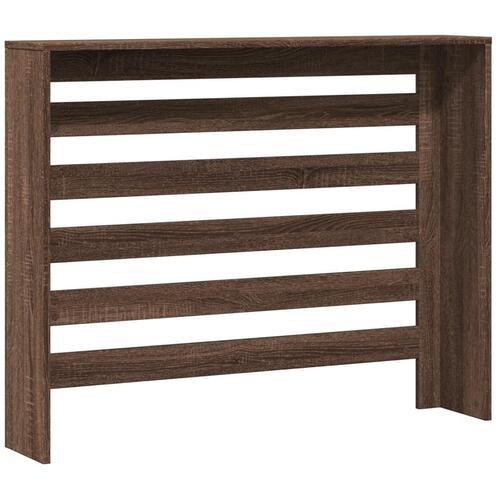Radiatorskjuler 104x20x82 cm konstrueret træ brun egetræ
