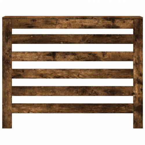 Radiatorskjuler med vandrette lameller 104 x 20 x 82 cm - røget egetræsfarve