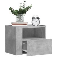 Væghængte sengeborde 2 stk. 45x30x35 cm betongrå