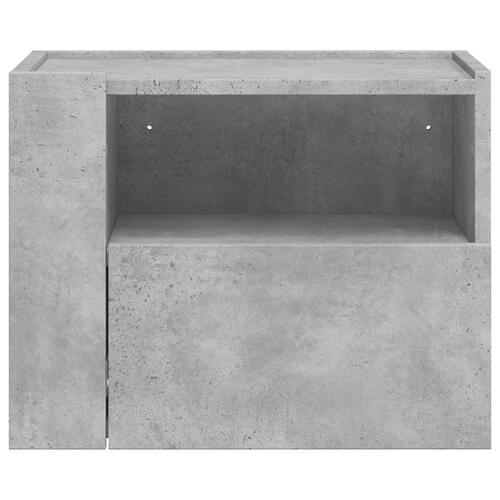 Væghængte sengeborde 2 stk. 45x30x35 cm betongrå