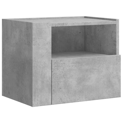Væghængte sengeborde 2 stk. 45x30x35 cm betongrå