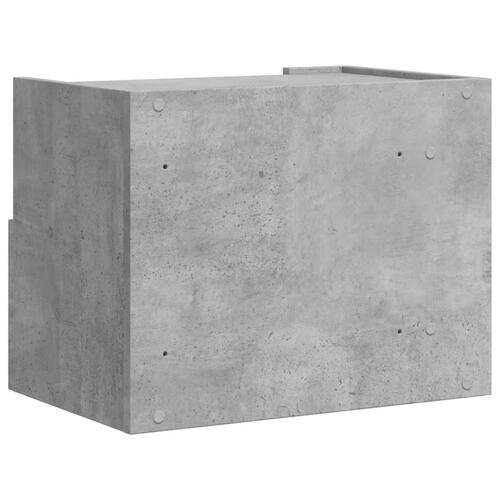 Væghængte sengeborde 2 stk. 45x30x35 cm betongrå