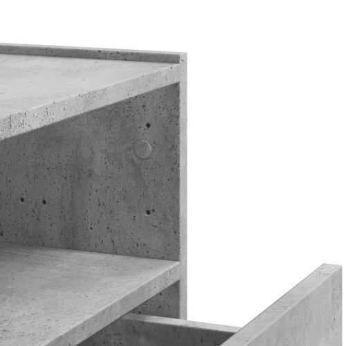 Væghængte sengeborde 2 stk. 45x30x35 cm betongrå