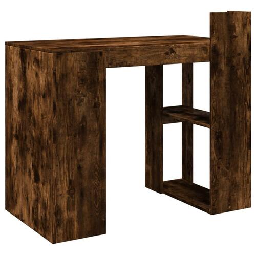 Skrivebord 103,5x56,5x94 cm konstrueret træ røget egetræsfarve