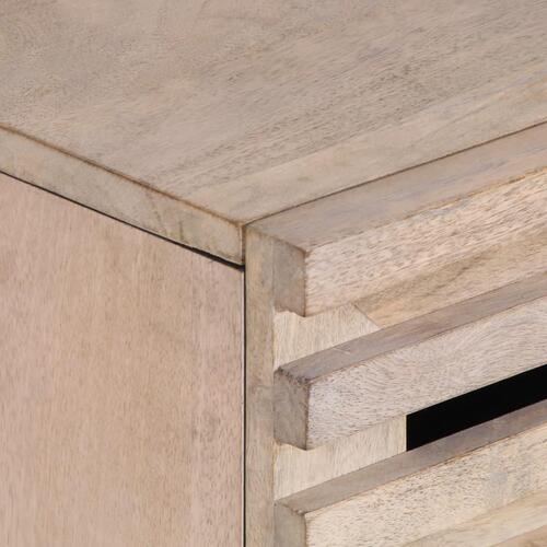 Sengebord 50x34x60 cm massivt mangotræ hvid