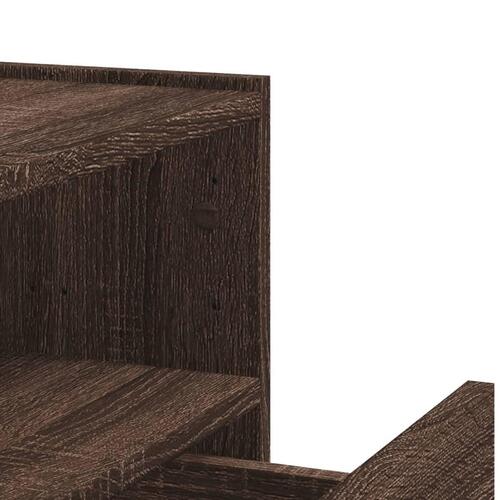Væghængte sengeborde 2 stk. 45x30x35 cm brun egetræsfarve
