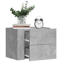 Væghængte sengeborde 2 stk. 45x30x35 cm betongrå