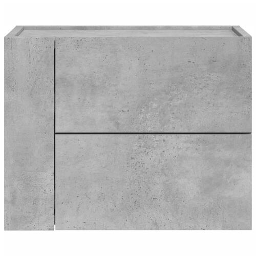 Væghængte sengeborde 2 stk. 45x30x35 cm betongrå