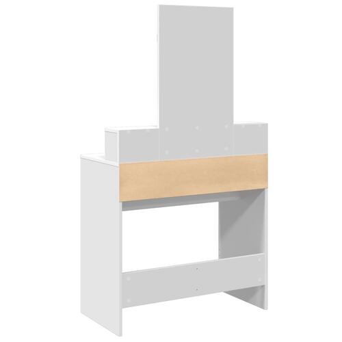 Makeupbord med spejl 80x41x144,5 cm hvid