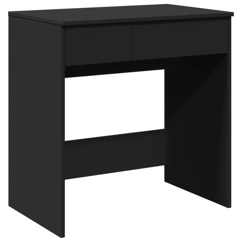 Makeupbord med spejl 73x46,5x120 cm sort