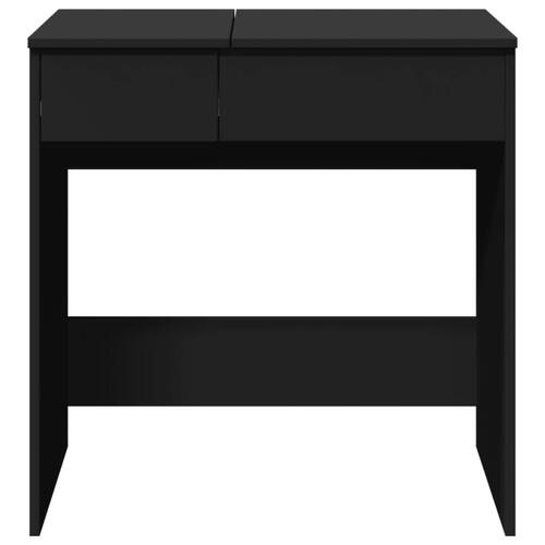 Makeupbord med spejl 73x46,5x120 cm sort