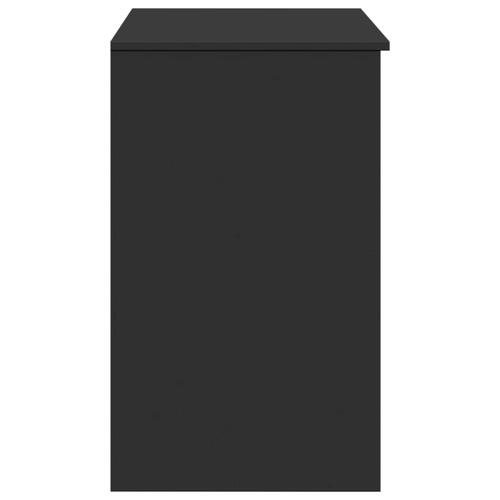 Makeupbord med spejl 73x46,5x120 cm sort