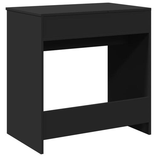 Makeupbord med spejl 73x46,5x120 cm sort