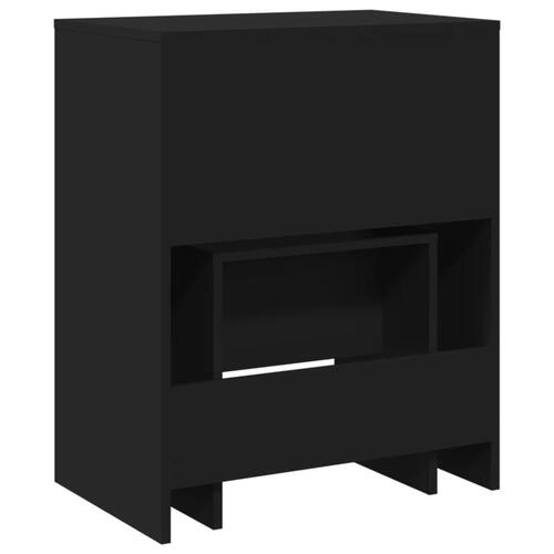 Kosmetikbord med skammel 60x40x113,5 cm sort