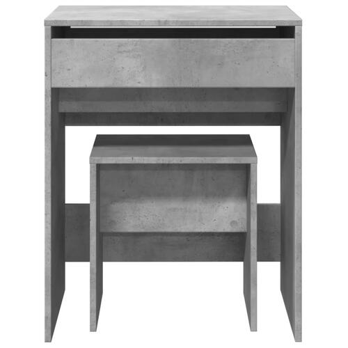 Kosmetikbord med skammel 60x40x113,5 cm betongrå
