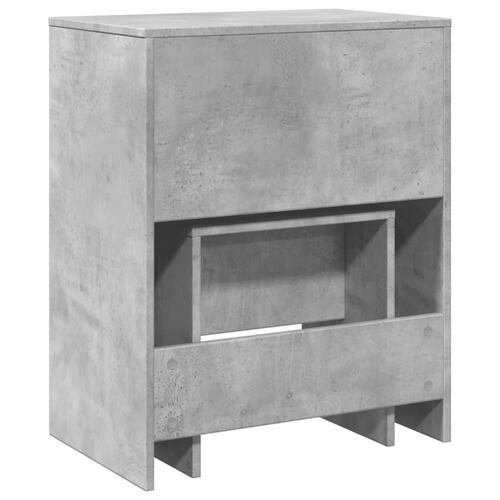 Kosmetikbord med skammel 60x40x113,5 cm betongrå