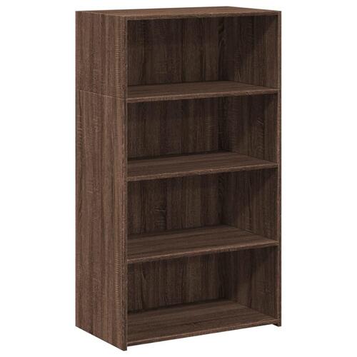 Reol 70x41x124 cm konstrueret træ brun egetræsfarve